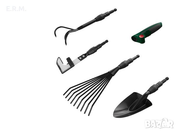 Комплект градински инструменти PARKSIDE комбинирана система 5 бр, снимка 1