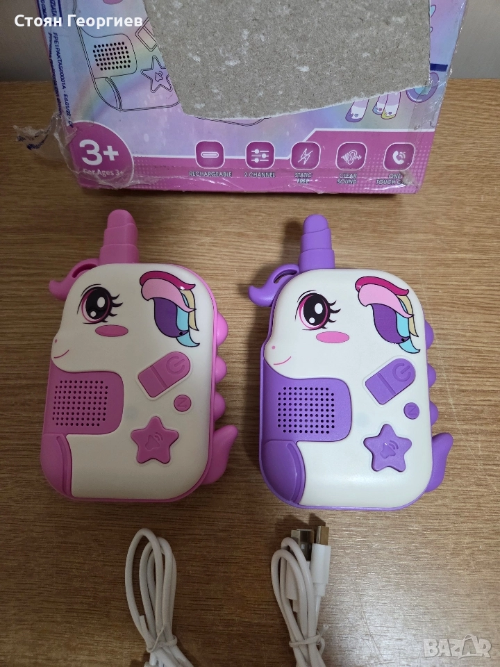 Уоки токита за деца , комплект от 2 броя, дизайн на еднорог , снимка 1