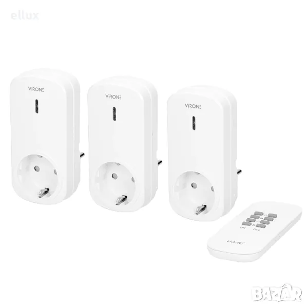 Комплект 3 контакта с дистанционно управление VIRONE RS-3(GS)  4 канала, снимка 1