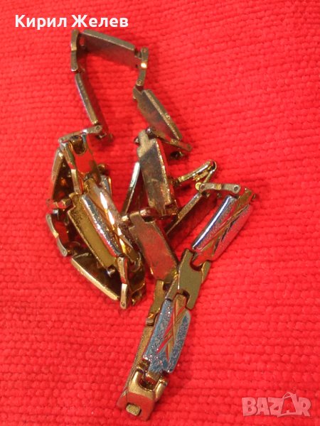 КРАСИВ МОДЕН СТОМАНЕН АРТ ЛАНЕЦ с ЖЪЛТА и БЯЛА ПОЗЛАТА 28013, снимка 1