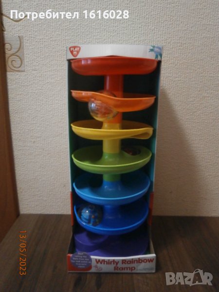 Нова детска въртяща се дъгова рампа с топчета., снимка 1
