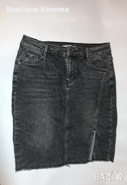 Дамска дънкова пола в сиво Pink Girl , снимка 1