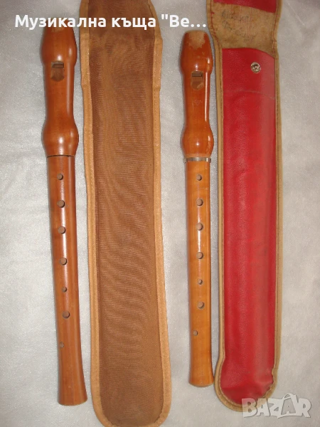 Флейти /дървени/ - 2бр. с калъфи, снимка 1