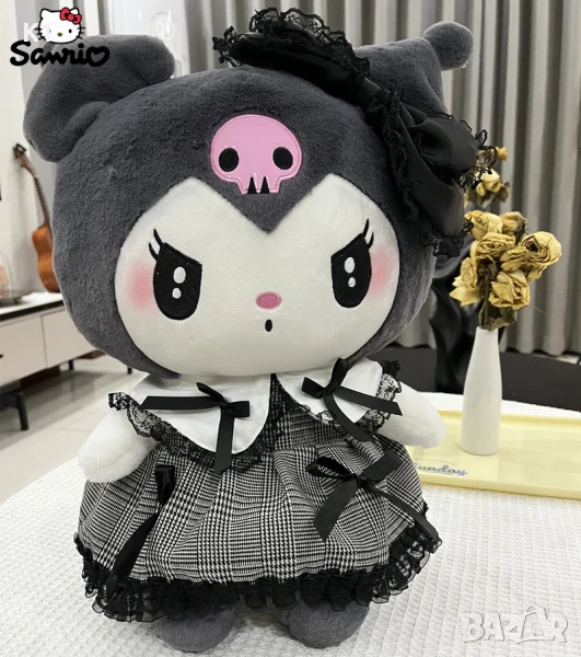 Голяма Плюшена играчка Куроми 40см, Hello Kitty Kuromi, снимка 1