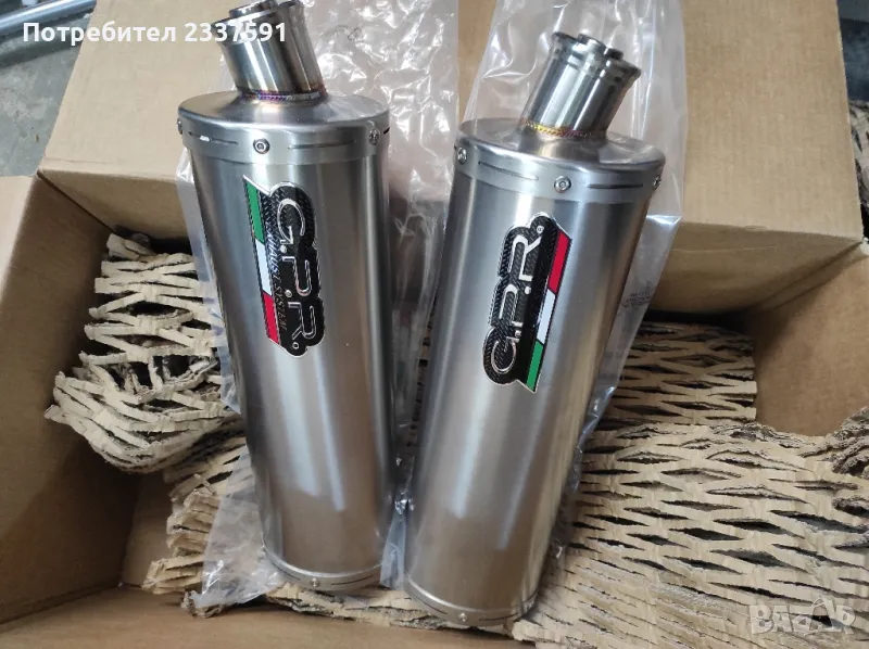 G.P.R. двойка чисто нови, титаниеви ауспуси /гърнета за Yamaha FJR1300, 2001/05, овал., снимка 1