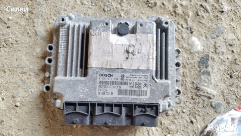 Компютър за двигател от 1,6ХДИ Пежо 307 Ситроен за Peugeot 1.6HDI Citroen Bosch 0 281 011 634 ECU, снимка 1