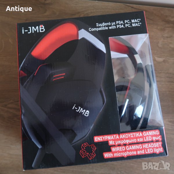 Слушалки с микрофон и LED светлини за PS4 / PC / MAC, снимка 1