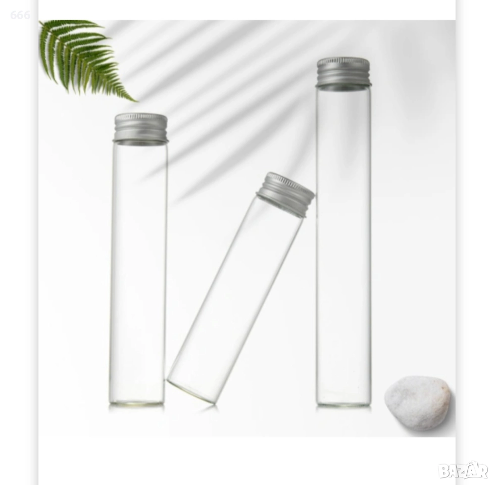 12 бр Стъклени бутилки за съхранение с алуминиева винтова капачка, снимка 1