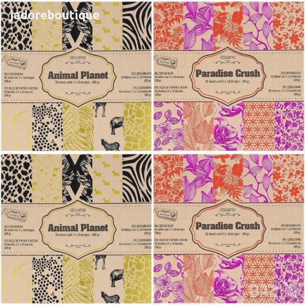 Дизайнерски крафт хартии Paradise crush/ Animal planet, снимка 1