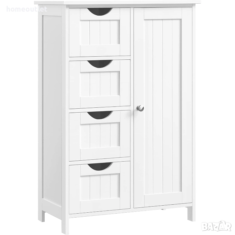 ПРОМОЦИЯ Многофункционален шкаф за баня – интелигентно решение за съхранение  VASAGLE LHC41W, снимка 1