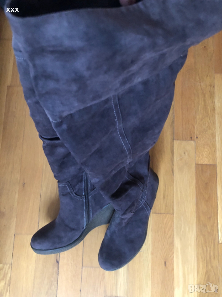 Дамски велурени чизми, снимка 1