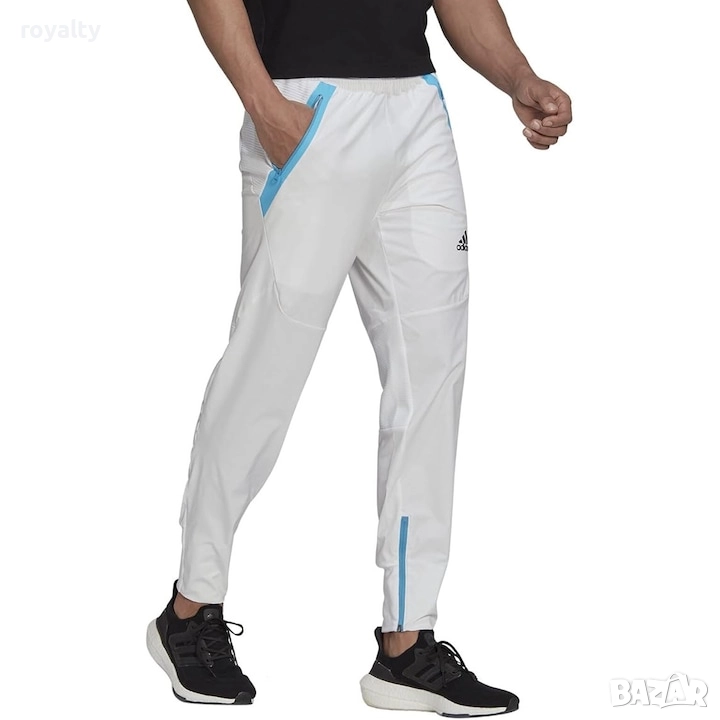 Adidas Оригинален Спортен Панталон С Джобове, Бял, XL, снимка 1