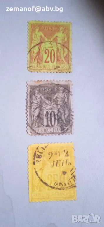 Марки Франция 6 бр, снимка 1