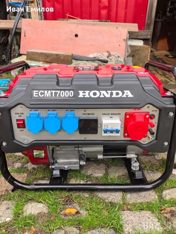Генератор 3 фазен монофазен Honda ECMT 7000 Чисто нов не е пален никога , снимка 1