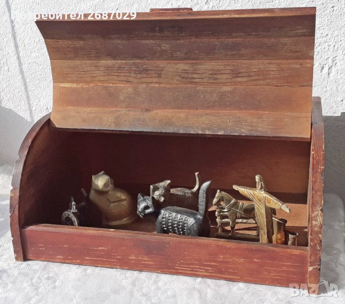 стара дървена кутия за хляб, снимка 1