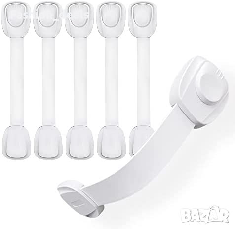 Нови 6 броя Защитни ключалки шкаф чекмедже предпазни за бебе дом, снимка 1