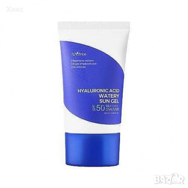 Слънцезащитен Гел Isntree Hyaluronic Acid Watery Sun Gel SPF 50+ PA ++++, корейска, снимка 1