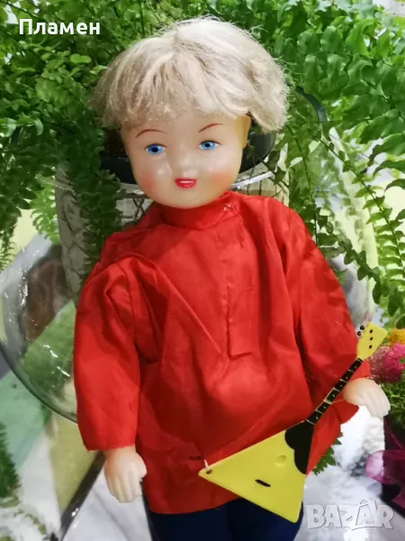 Стара руска кукла "Руский мальчик" (музикант) , снимка 1