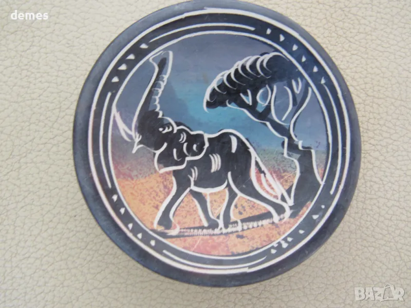 Декоративна купичка от сапунен камък-BIG 5-слон, снимка 1