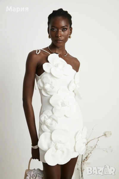 Бяла рокля Miss Rosier, снимка 1