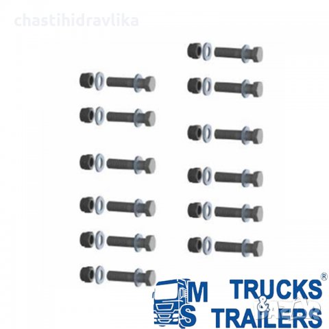 Монтажен комплект за горни конзоли HYVA M16X70MM - 12бр Q007