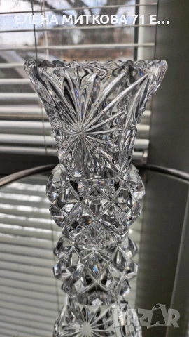 Масивна кристална вазичка, снимка 5 - Вази - 53774369