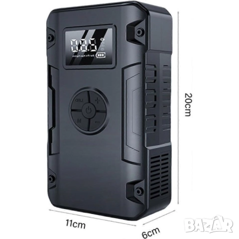 Многофункционално стартиращо устройство / Jump Starter с компресорс компресор, Powerbank и LED фенер, снимка 4 - Аксесоари и консумативи - 52313661