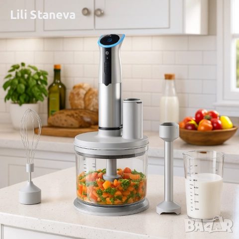 Многофункционален кухненски пасатор с чопър и бъркалка–800W мощност. , снимка 5 - Чопъри и пасатори - 51772510