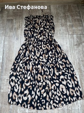 Нова леопардова  ежедневна спортно елегантна дълга рокля hm H&M, снимка 8 - Рокли - 41223425