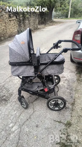 Бебешка количка/ Комбинирана детска количка  LORELLI LORA SET 3 в 1 - Dark Grey