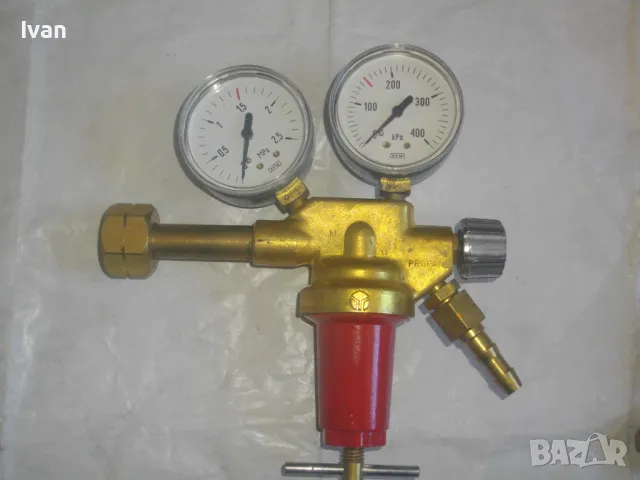 Нов РЕДУЦИР ВЕНТИЛ ЗА ГАЗ ПРОПАН-БУТАН Промишлен Индустриален Старо немско високо  качество ГДР, снимка 4 - Други инструменти - 47614161