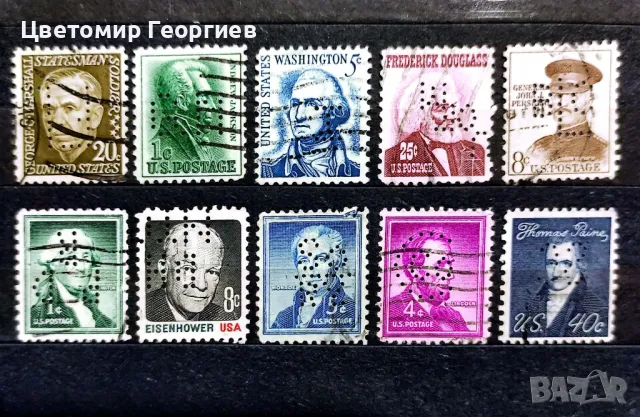Америка перфини 10 бр.марки