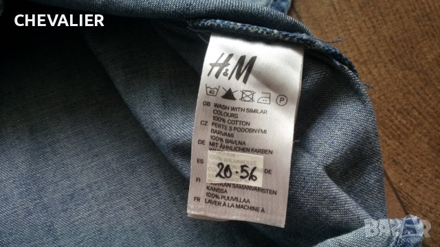 H & M BOYFREND Shirt Размер M мъжка дънкова риза 20-56, снимка 9 - Ризи - 42593503