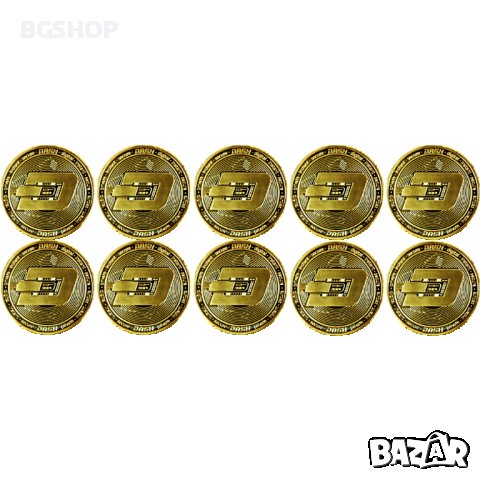 Даш монета / Dash Coin ( Dash ) - Златиста, снимка 4 - Нумизматика и бонистика - 26917683