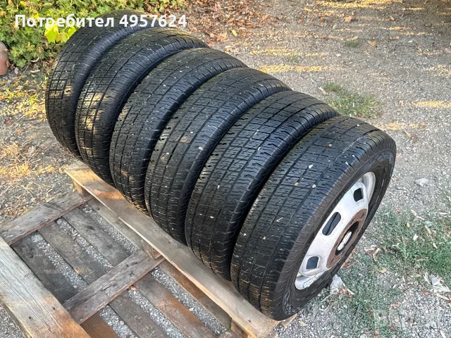 6бр.Джанти 16" 6x170+НОВИ ЗИМНИ ГУМИ Uniroyal 195/75/16C за бус ДВОЙНИ  ГУМИ Iveco Daily(2000-2026), снимка 4 - Гуми и джанти - 56210806