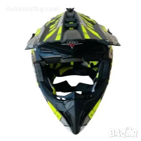 Кросова каска Automat, За мотор, Атв, Велосипед, S, M и L размер, Черен с неон, снимка 6 - Аксесоари и консумативи - 47750917