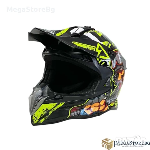 Кросова каска 188 - размер L - Black/Yellow, снимка 2 - Аксесоари и консумативи - 50527130