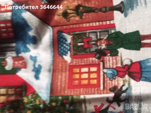 Памучна покривка Коледен град , снимка 3 - Други - 41567017