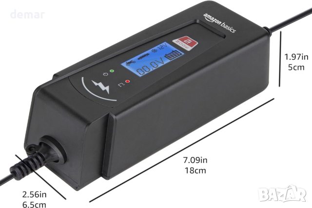 Amazon Basics 2A/4A Автоматично смарт 6V/12V зарядно устройство за батерии с функция за тестване, снимка 7 - Аксесоари и консумативи - 44518722