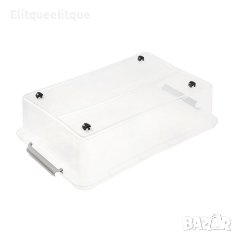 Кутия за съхранение, Keeeper Lars, 29 L, 58 x 39 x 16 cm, с колела и капак, снимка 9 - Други стоки за дома - 52336594