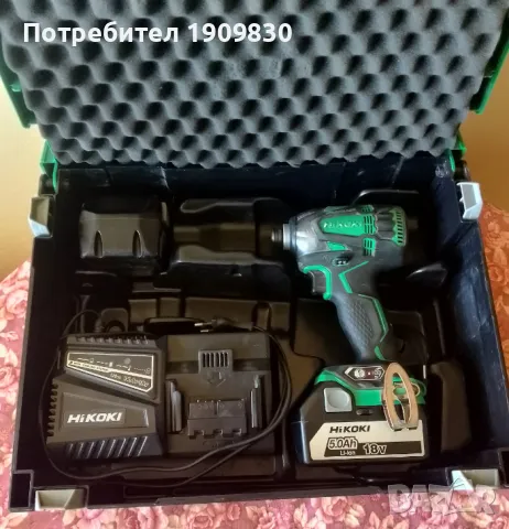 Акумулаторен ударен винтоверт  HITACHI_HIKOKI WH18DBDL2, снимка 4 - Винтоверти - 49360901