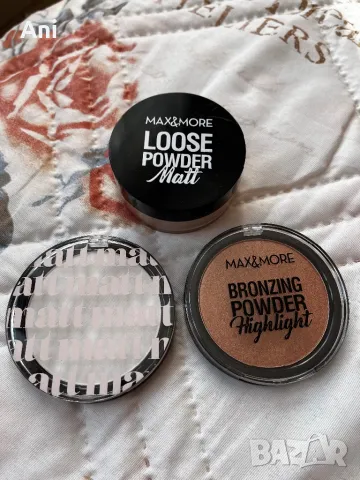 Сет пудри и хайлайтър за лице, снимка 1