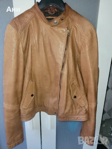 Дамско кожено яке Massimo Dutti, снимка 4 - Якета - 47844998