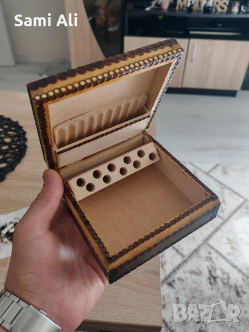 Табакери и дървена кутия , снимка 3 - Антикварни и старинни предмети - 51864230