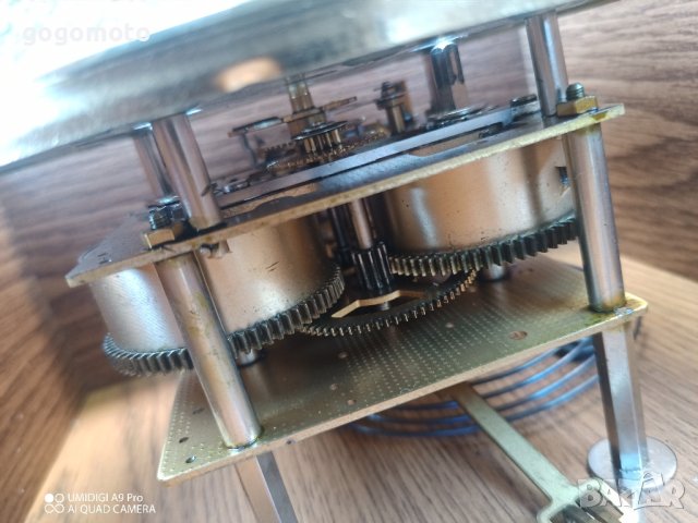 Стар механичен часовник стенен Hermle Westminster, Made in Germany., снимка 5 - Стенни часовници - 42064903