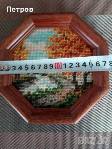 Продавам старини,малки и красиви гоблени-4 сезона.Германия.Ръчна изработка.Цената е за всички., снимка 3 - Антикварни и старинни предмети - 40688229