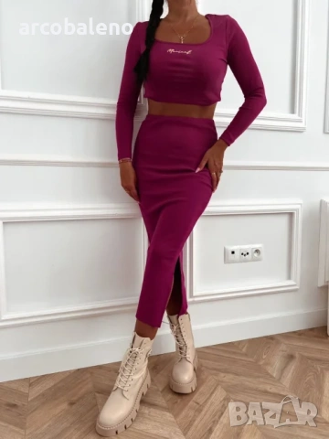 Дамски комплект от две части, 6цвята , снимка 2 - Комплекти - 53129585