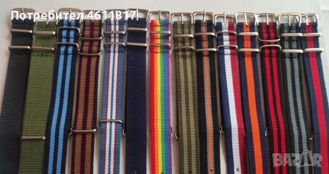 Каишки НАТО 18мм, снимка 6 - Каишки за часовници - 52188412