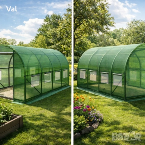 Градинска четирисегментна оранжерия - професионална защита за вашите култури - 4 х 2,5 х 2м, снимка 3 - Оранжерии - 53628258