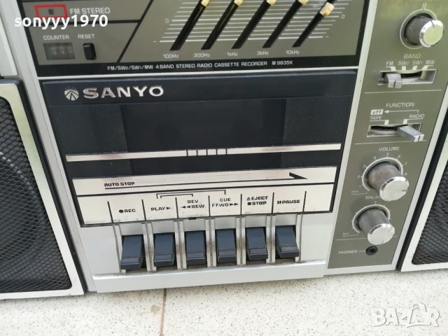 SANYO М9835K-MADE IN JAPAN 0206252031LCHERY, снимка 4 - Радиокасетофони, транзистори - 50525557